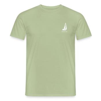 Florida sailing boat - T-shirt homme - vert sauge - Devant - AI Model Male 178 light (178cm)