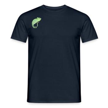Chamäleon kuckt - Männer T-Shirt - Navy - Vorne - AI Model Male 178 light (178cm)