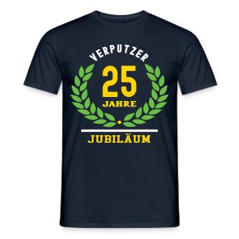 Verputzer Jubiläum 25 Jahre 25 jähriges Jubilaeum - Männer T-Shirt - Navy - Vorne - AI Model Male 178 light (178cm)