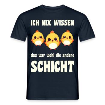 Das War die Andere Schicht - Männer T-Shirt - Navy - Vorne - AI Model Male 178 light (178cm)