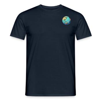 Weltkarte - Männer T-Shirt - Navy - Vorne - AI Model Male 178 light (178cm)