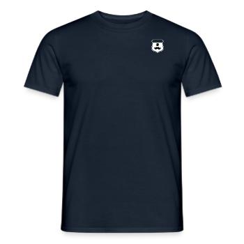 Homme avec chapeau dans les armoiries - T-shirt homme - marine - Devant - AI Model Male 178 light (178cm)