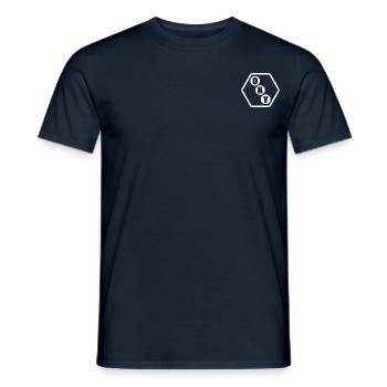 Logo Weiß klein - Männer T-Shirt - Navy - Vorne - AI Model Male 178 light (178cm)