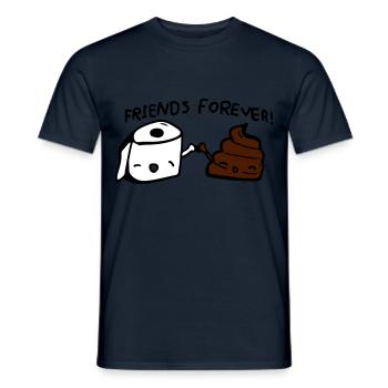 Friends Forever - Männer T-Shirt - Navy - Vorne - AI Model Male 178 light (178cm)