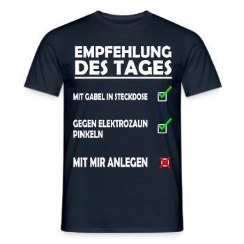 Checkliste schlechte Laune - Empfehlung des Tages - Männer T-Shirt - Navy - Vorne - AI Model Male 178 light (178cm)