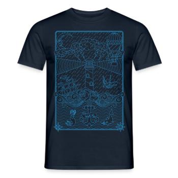 Old school Tattoo - Männer T-Shirt - Navy - Vorne - AI Model Male 178 light (178cm)