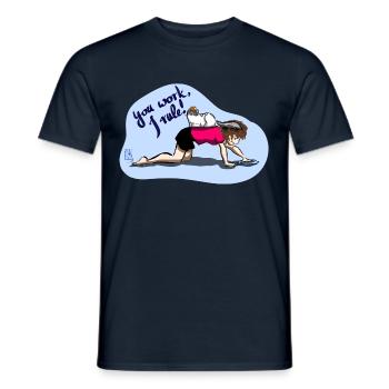 You work I rule - Männer T-Shirt - Navy - Vorne - AI Model Male 178 light (178cm)