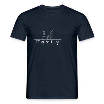 Famille de bonhommes allumettes - T-shirt homme - marine - Devant - AI Model Male 178 light (178cm)