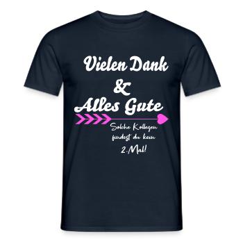 Vielen Dank & Alles Gute Arbeit Kollegin Freundin - Männer T-Shirt - Navy - Vorne - AI Model Male 178 light (178cm)