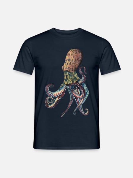 Octopus Squid - Men's T-Shirt - navy