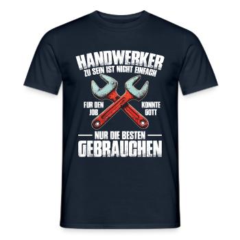 Handwerker-Nur die Besten - Männer T-Shirt - Navy - Vorne - AI Model Male 178 light (178cm)