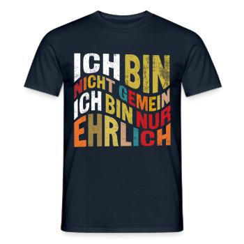 I'M NOT MEAN, I'M JUST HONEST SARCASM - Men's T-Shirt - navy - Front - AI Model Male 178 light (178cm)