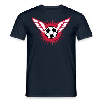 FOOTBALL inspires - Men's T-Shirt - navy - Front - AI Model Male 178 light (178cm)