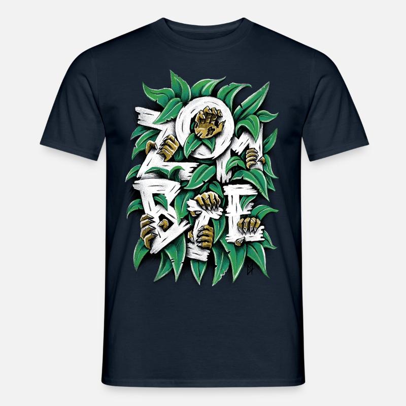 ZOMBIE typography - Männer T-Shirt - Navy