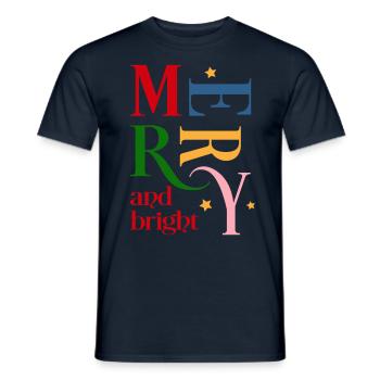 Weihnachten - Männer T-Shirt - Navy - Vorne - AI Model Male 178 light (178cm)