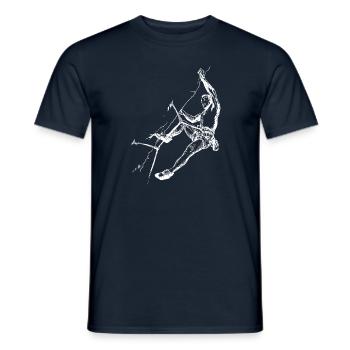 Klettern Climb - Männer T-Shirt - Navy - Vorne - AI Model Male 178 light (178cm)
