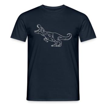 T-Rex - Dinosaures - Dinosaures - T-shirt homme - marine - Devant - AI Model Male 178 light (178cm)