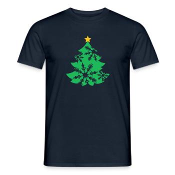 Sapin de Noël - Sapin de Noël - T-shirt homme - marine - Devant - AI Model Male 178 light (178cm)