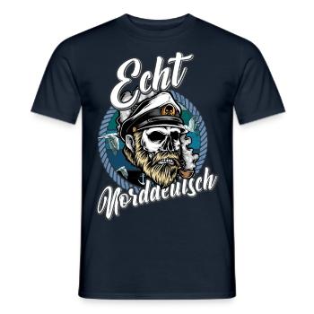 Echt Norddeutsch Shirt bedruckt - Männer T-Shirt - Navy - Vorne - AI Model Male 178 light (178cm)