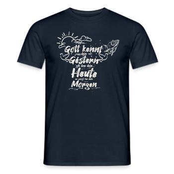 Christlich - Gott - Bibel - Spruch - Geschenkidee - Männer T-Shirt - Navy - Vorne - AI Model Male 178 light (178cm)