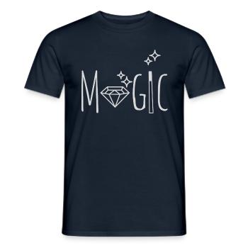 Magie - magie - sort - magicien - T-shirt homme - marine - Devant - AI Model Male 178 light (178cm)