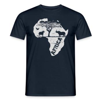 Afrique - Vie sauvage - Afrique - T-shirt homme - marine - Devant - AI Model Male 178 light (178cm)