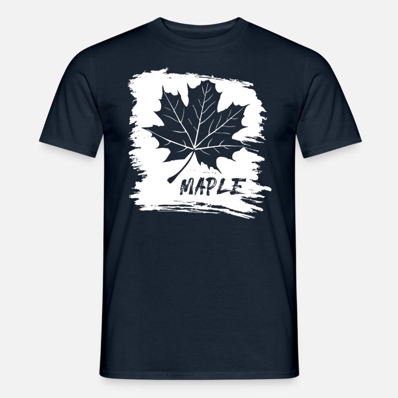 Maple. Canada. Leaf. - Männer T-Shirt - Navy