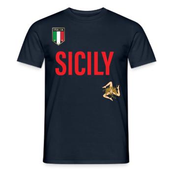 Sicily Jersey - Men's T-Shirt - navy - Front - AI Model Male 178 light (178cm)