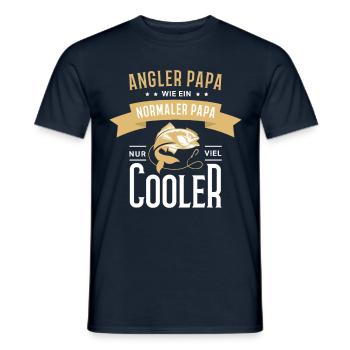 Angler Papa Angeln Fischen Geschenkidee - Männer T-Shirt - Navy - Vorne - AI Model Male 178 light (178cm)