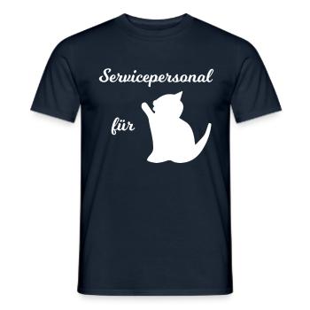 Katze Service Personal niedlich süß Geschenk - Männer T-Shirt - Navy - Vorne - AI Model Male 178 light (178cm)