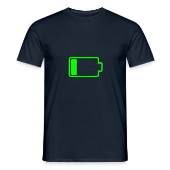Charge battery empty holiday gift - Men's T-Shirt - navy - Front - AI Model Male 178 light (178cm)