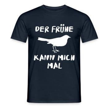 Der frühe Vogel kann mich mal Spruch Geschenk - Männer T-Shirt - Navy - Vorne - AI Model Male 178 light (178cm)