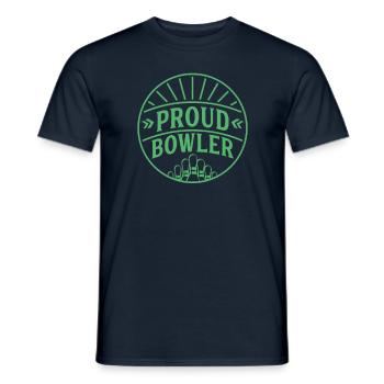 Kegeln Bowling Bowlen Bowler Kegelverein - Männer T-Shirt - Navy - Vorne - AI Model Male 178 light (178cm)