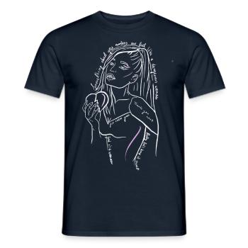 pop love text thank you - Men's T-Shirt - navy - Front - AI Model Male 178 light (178cm)