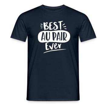 AU Pair - Men's T-Shirt - navy - Front - AI Model Male 178 light (178cm)