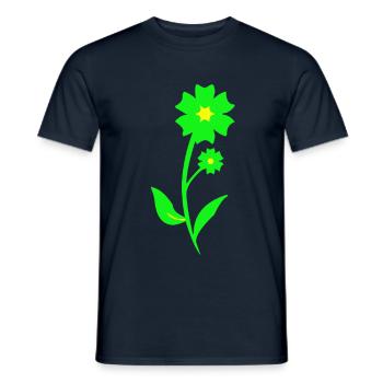 Fleur fleurir jardin plante cadeau - T-shirt homme - marine - Devant - AI Model Male 178 light (178cm)
