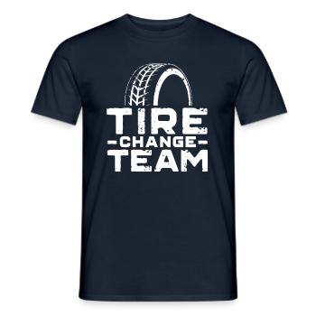 Wheel tire change tire change wheel change car - Men's T-Shirt - navy - Front - AI Model Male 178 light (178cm)
