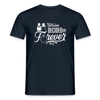 Proposition de mariage de fiancé - T-shirt homme - marine - Devant - AI Model Male 178 light (178cm)