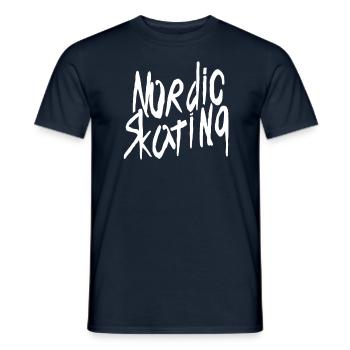 Patineur à roues alignées Nordic Skating Nordic Cross Skating - T-shirt homme - marine - Devant - AI Model Male 178 light (178cm)