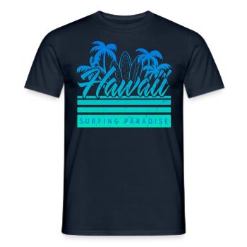 Hawaii Surfing Paradise Vintage - Männer T-Shirt - Navy - Vorne - AI Model Male 178 light (178cm)