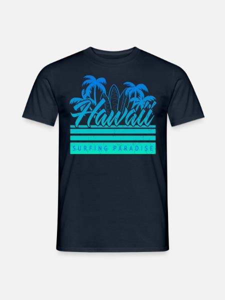 Hawaii Surfing Paradise Vintage - Männer T-Shirt - Navy