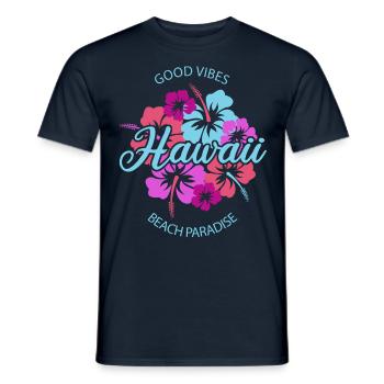 Hawaii Good Vibes Beach Paradise - Männer T-Shirt - Navy - Vorne - AI Model Male 178 light (178cm)