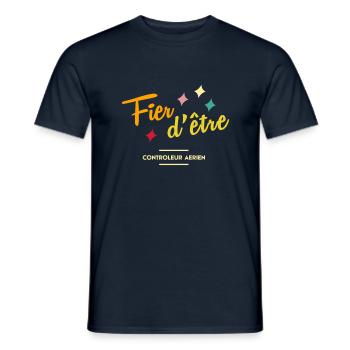PROUD TO BE AN AIR CONTROLLER - Men's T-Shirt - navy - Front - AI Model Male 178 light (178cm)