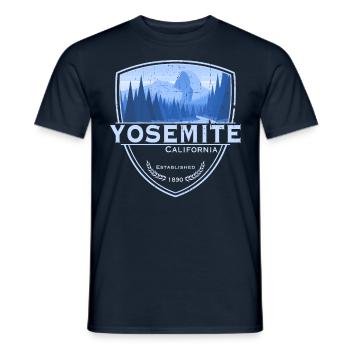 Yosemite Blue Vintage - T-shirt homme - marine - Devant - AI Model Male 178 light (178cm)