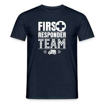 Ersthelfer Team Notfallhelfer Erstversorger Job - Männer T-Shirt - Navy - Vorne - AI Model Male 178 light (178cm)