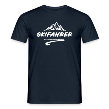 Skier skier ski skiing skiing vacation - Men's T-Shirt - navy - Front - AI Model Male 178 light (178cm)