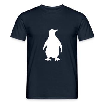 Cadeau animal doux mignon pingouin - T-shirt homme - marine - Devant - AI Model Male 178 light (178cm)