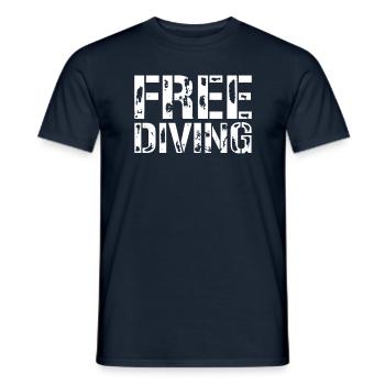 I love freediving, freediving, freediving - Men's T-Shirt - navy - Front - AI Model Male 178 light (178cm)