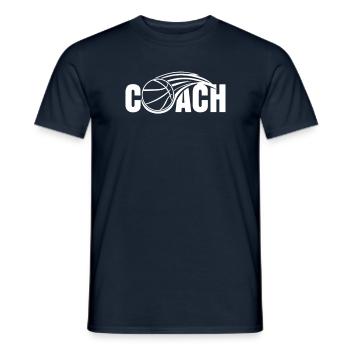 Basketball trainer coach basketball trainer teacher - Men's T-Shirt - navy - Front - AI Model Male 178 light (178cm)