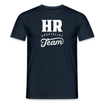HR Specialist Team Human Resources HR Specialist - Men's T-Shirt - navy - Front - AI Model Male 178 light (178cm)